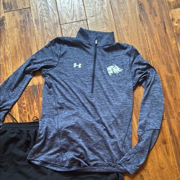 Under Armour Blue Pullover and Black Shorts Set - Picture 2 of 13